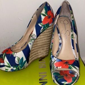 Floral Jessica Simpson Wedges
